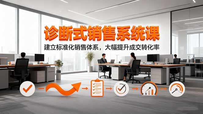 诊断式销售系统课，建立标准化销售体系，大幅提升成交转化率-盈科项目资源网