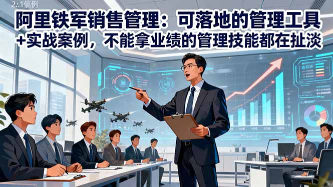 阿里铁军销售管理：可落地的管理工具+实战案例，不能拿业绩的管理都在扯淡-盈科项目资源网