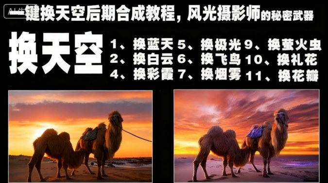 一键换天空后期合成教程，风光摄影师的秘密武器-盈科项目资源网