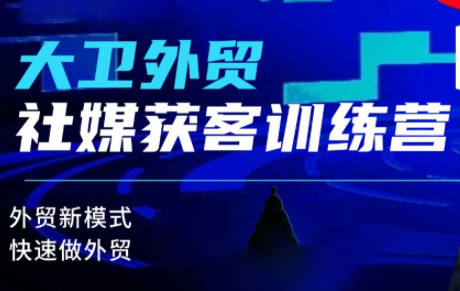 大卫老师·外贸社媒获客独家训练营(更新)-盈科项目资源网