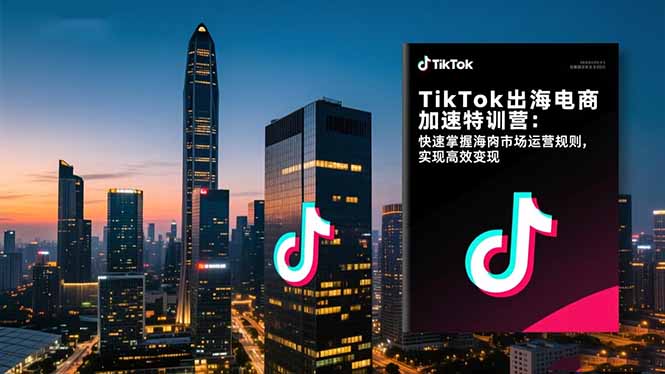TikTok出海电商加速特训营：快速掌握海外市场运营规则，实现高效变现-盈科项目资源网