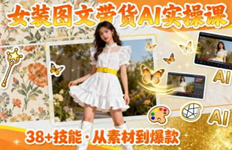 女装图文带货的AI实操课-盈科项目资源网
